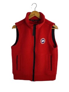 CANADA GOOSE◆Mersey Vest Kind Fleece/フリースベスト/XS/ウール/RED/無地/7052M