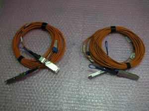 Mellanox 56G 10m QSFP Active Fiber Cable 2本 Set！