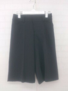 ◇ PREMIUMbyVICKY マニッシュ センタープレス ハーフ ショート パンツ サイズ 0 ブラック レディース E