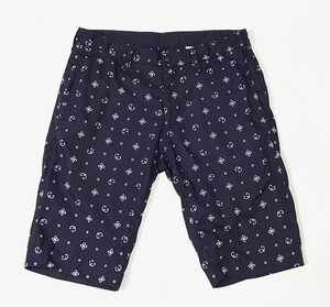 War Field Wear Research 総柄 ショートパンツ Piped Stem Pants (Shorty) M ネイビー 2012 シンチバック マウンテンリサーチ