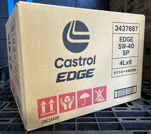 送料無料！！カストロール エッジ 5W-40 4L×6缶 ワンケース エンジンオイル 全合成油 API SP A3/B4 EDGE CASTROL ガソリン・ディーゼル