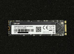 Lexar NM100 SSD TLC 256GB LNM100-256RB NGFF M.2 2280 ((使用時間3467時・1枚限定！)) 