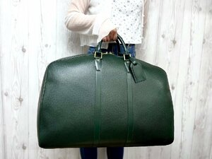 極美品 LOUIS VUITTON ルイヴィトン タイガ エランガ アンポッシュ ガーメント エピセア ボストン バッグ M30104 緑 メンズ 76115