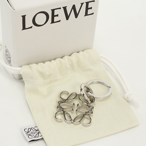 中古良品ロエベLOEWE アナグラム キーリング メタル 111.25.203 シルバー系 ランク：A us-2 レディース