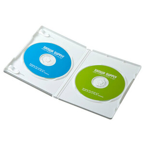 サンワサプライ DVDトールケース(2枚収納・10枚セット・ホワイト) DVD-TN2-10WN /l