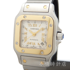 【中古】K18/SS　カルティエ　CARTIER　サントスガルベSM　20周年記念モデル　W20045C4　レディース　自動巻き　OH・外装仕上げ済み