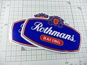 ロスマンズ ステッカー２枚セット　Rothmans/RACING/NSR/VFR/NS/当時物/稀少/長期保管品