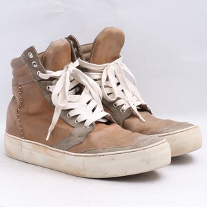 INCARNATION Horse Leather Hi-cut BB-1 サイズ41 ブラウン インカネーション ホースレザーハイカットスニーカー Lined White Hi