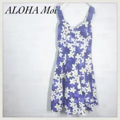 ALOHA Moi◇花柄 ノースリーブワンピース ハワイアンス プルメリア