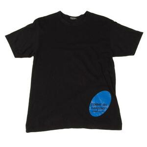 コムデギャルソンオムプリュスCOMME des GARCONS HOMME PLUS コットン裾ロゴTシャツ 黒青M位