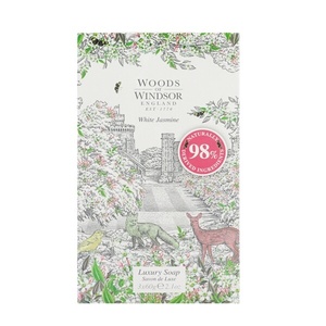 ウッズ オブ ウィンザー ホワイトジャスミン ラグジュアリーソープ 60g×3個入り WHITE JASMINE LUXURY SOAPS WOODS OF WINDSOR 未使用