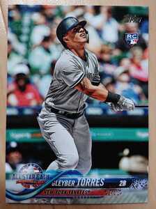 ★RC GLEYBER TORRES TOPPS 2018 UPDATE #US99 メジャーリーグ MLB NEW YORK YANKEES ヤンキース グレイバー トーレス ルーキー ROOKIE