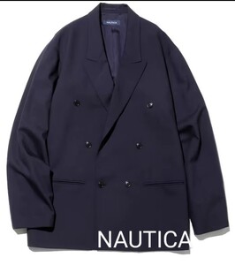 新品 定価39600 NAUTICA ノーティカ ダブル ブレザー ジャケット M リラックスシルエット フリークスストア ウール ネイビー 紺 メンズ 