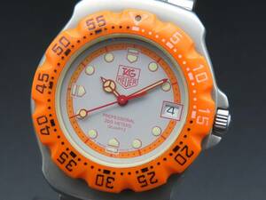 1円 稼動品★正規品 TAGHEUER タグホイヤー 373.513 フォーミュラ1 クォーツ グレーダイヤル 純正ブレス デイト ボーイズ腕時計 SSCLG1267