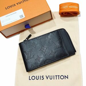 【鑑定済】極美品 LOUIS VUITTON ルイヴィトン LV ハイブリッドウォレット 二つ折り財布 モノグラムシャドウ M81526 カーフレザー 送料無料