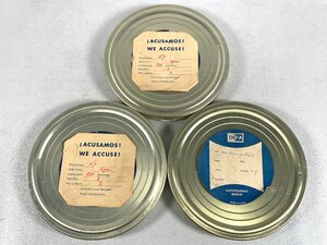 フィルム リール 16mm 映写機 用 直径 約25cm リールケース付き 3個セット DEFA 【現状品】