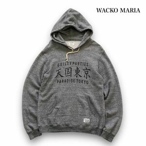 【WACKOMARIA】GUILTY PARTIES 天国東京 PARADISE TOKYO 染み込みプリント スウェットパーカー フーディー プルオーバー 霜降りグレー (L)