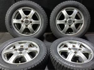 155/65R13 スタッドレス 2022年 グッドイヤー 4J+45 100-4H アルミホイール ライフ ゼスト モコ ekワゴン ミニカ 190468/806803