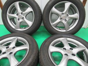 美品☆バリ山 ノート・アクア 185/65R15 ネクストリー 2022年製 4本セット ブリヂストンアルミ付き 15x5.5 4H PCD 100 デミオ・ヴィッツ他