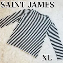 数量限定　SAINTJAMES  美品　長袖 ボーダー カットソー グリーン