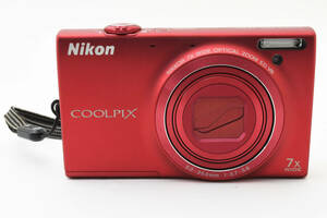 【美品★】ニコン Nikon COOLPIX S6100 レッド コンパクトデジタルカメラ #M11262