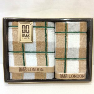 未使用☆DAKS LONDON ダックス フェイスタオル&ウォッシュタオル 2枚セット