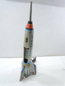 約39ｃｍ/ブリキ ロケット スペースシップ・スカイエクスプレス◆走ってロケットが立つ/フリクション◆ドア欠品/レア！