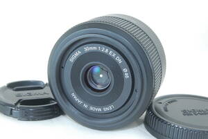 ★良品★SIGMA シグマ AF 30mm F2.8 EX DN SONY ソニーE マウント ケース付き♪