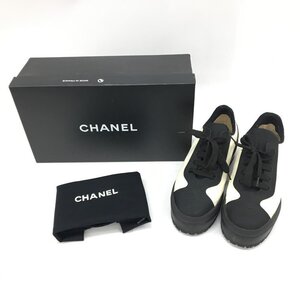 CHANEL シャネル スニーカー ナイロン サイズ38 箱付き【CLAZC003】