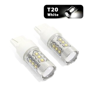 ю 【メール便】 スズキ ジムニー シエラ JB43W H17.10～H30.6 [ T20 ] バックランプ LED 2個 80W 16連 XT-E端子搭載 ホワイト 12V/24V