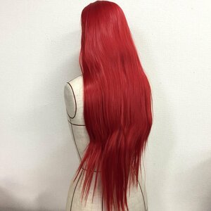 【C10950】フルウィッグ ウィッグ レッド カラーウィッグ コスプレ 衣装 ロング ストレート ミディアム wig カラー