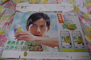 ★非売品 未使用 岡田准一 V6アサヒ爽感POPパネル両面ポスター★