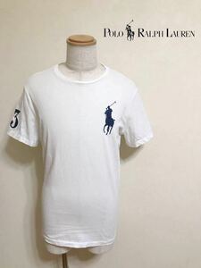 Polo Ralph Lauren ポロ ラルフローレン ビッグポニー クルーネック Tシャツ トップス ホワイト サイズM 175/96A 白 半袖