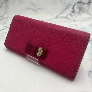 $【売り切り】Paul Smith ポールスミス 長財布 ピンク×ブラック レディース ブランド小物 ハートリボン 