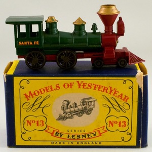 イギリス マッチボックス（matchbox） 蒸気機関車 Models of Yesteryear Y-13 4-4-0 AMERICAN LOCO SANTA FE 1/112