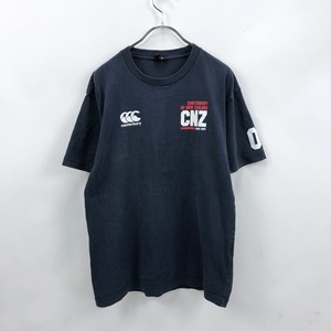 CANTERBURY/カンタベリー 半袖Tシャツ プリント ロゴ コットン100％ ネイビー サイズLラグビー