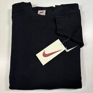 【M】90s Dead Stock OLD NIKE LOGO SWEAT Black 90年代 デッドストック オールド ナイキ スエット ブラック 黒 USA製 T789