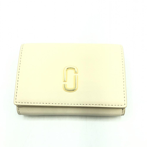 【中古】MARC JACOBS トライフォールドウォレット ベージュ 2S3SMP005S01　マークジェイコブス[240017629385]