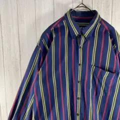 OLD GAP 90s オールドギャップ　長袖シャツ　ストライプ　マルチカラーM