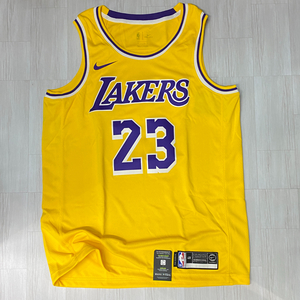 USA正規品 【2XL】 NIKE ナイキ NBA ロサンゼルス レイカーズ LA LAKERS レブロンジェームズ 背番号23 オーセンティック バスケシャツ GOLD