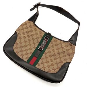 GUCCI グッチ ジャッキー SV金具 シェリーライン GGキャンバス ショルダーバッグ ハンドバッグ トートバッグ ヴィンテージ 