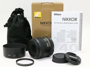 ●○【美品・元箱付】Nikon AF-S DX Micro NIKKOR 40mm F2.8G カメラレンズ 標準 マクロ Fマウント ニコン○●026098001m○●