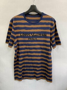 【送料込】LOUIS VUITTON　ルイヴィトン　Tシャツ　【メンズ】Mサイズ　ネイビー・ブラウン　綿100%　ハイブランド　おしゃれ　6443003