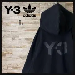 1780 U【人気デザイン】ワイスリー Y-3☆ビッグロゴパーカー 美品