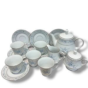 241219-863-429 TM1000 Noritake ノリタケ コンテンポラリー ティーセット カップ&ソーサー ティーポット シュガーポット ミルクポット 