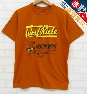 8T2483【クリックポスト対応】未使用品 WEST RIDE MOTOR SPIRIT 半袖Tシャツ ウエストライド