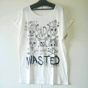 ★ホワイト レディース F 黒夢 清春 SXXX WASTED MEXICAN TATTOO Tシャツ KUROYUME KIYOHARU SADS サッズ