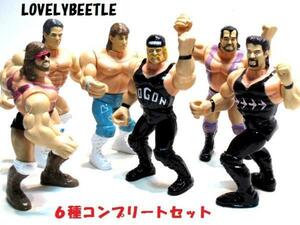 送料無料　アメリカン プロレス アクションフィギュア ６種コンプリートセット ルーズ 未使用 新品 ＷＷＦ ＡＷＡ ＮＷＡ ＷＣＷ ＷＷＥ