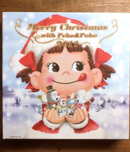 “不二家オリジナルグッズ” 『ペコちゃん&ポコちゃんクリスマスプレート2011年（未使用品）』