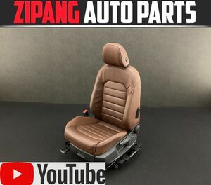 VW049 AU ゴルフ7 ヴァリアント TSI ハイライン 電動 本革 左フロント シート ◆ヒーター付 ★穴あき破れ無し【動画あり】◎